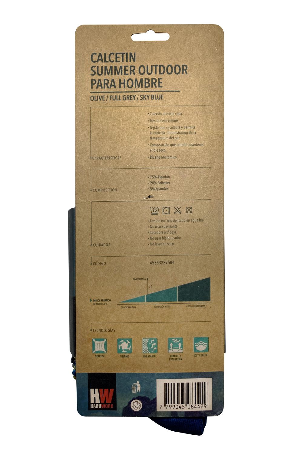 HARDWORK - Pack 3 calcetin summer hombre