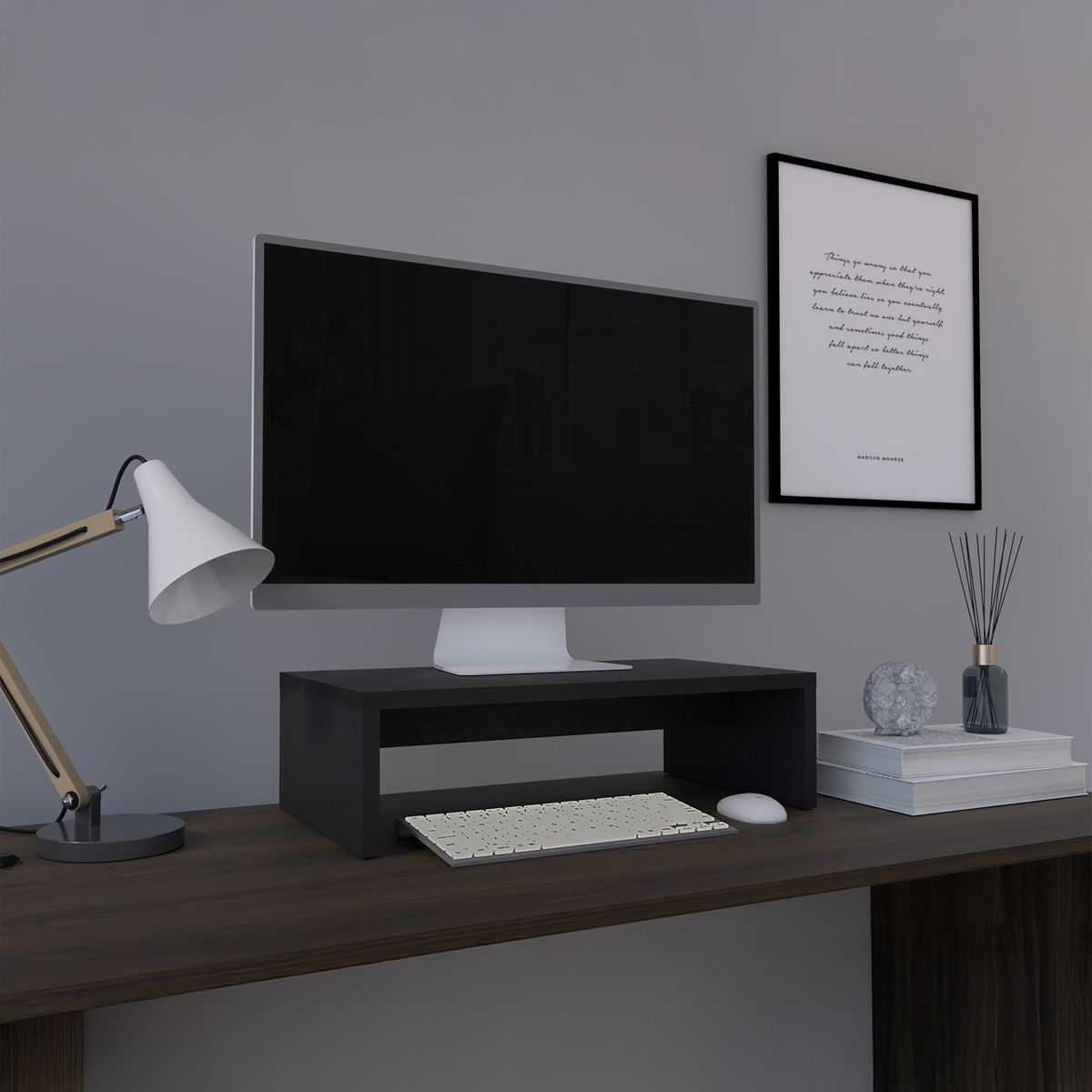 TUHOME - Rack M-48 Wengue 48.3x13.9x26 cm