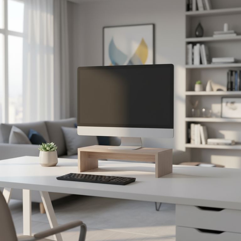 TUHOME Soporte de Monitor M-48 48.3x13.9x26 cm