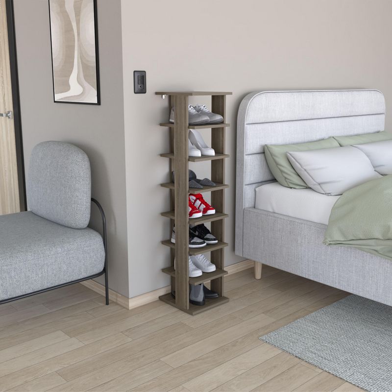 TUHOME - Zapatera Z-72 Milán MDP 7 Nivel(es) 29.7x123.8x30.8 cm Blanco