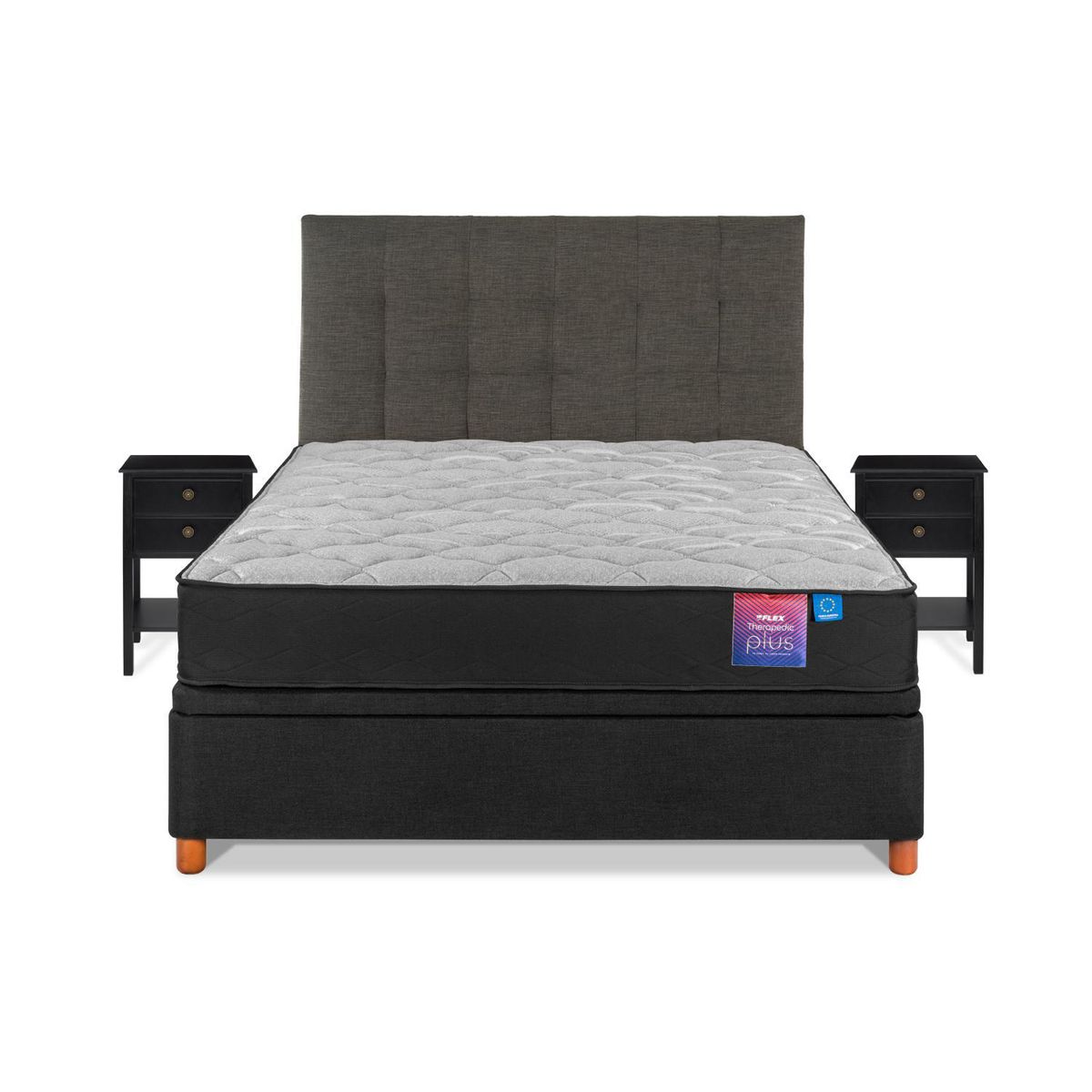 FLEX - Cama Baúl 2 plazas Americana Therapedic Plus Negro
