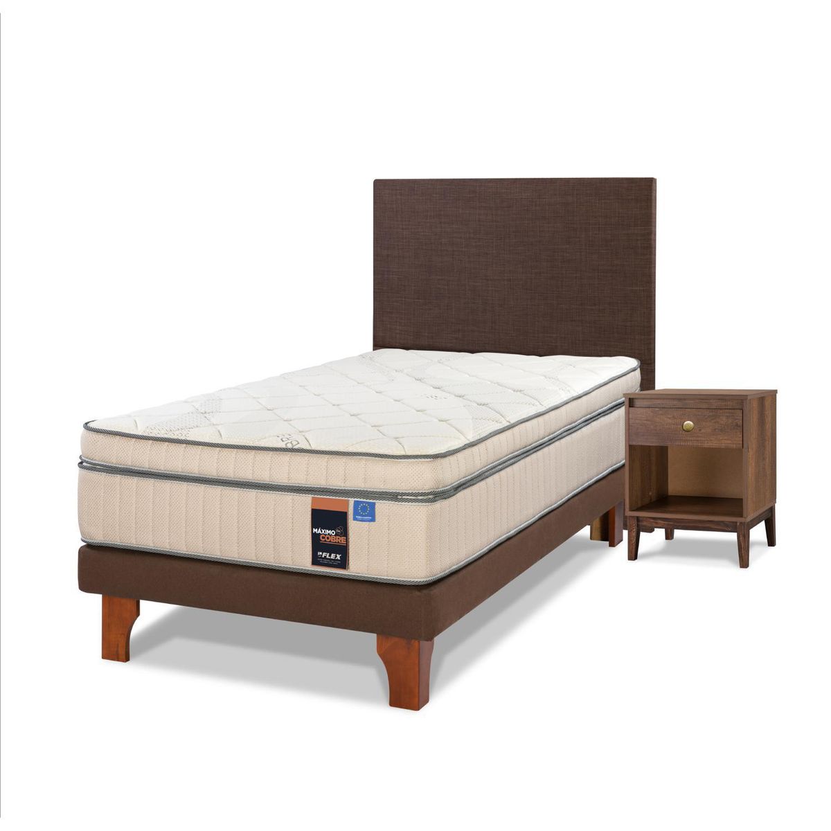 FLEX - Cama 1.5 plazas Europea Maximo Cobre Cobre