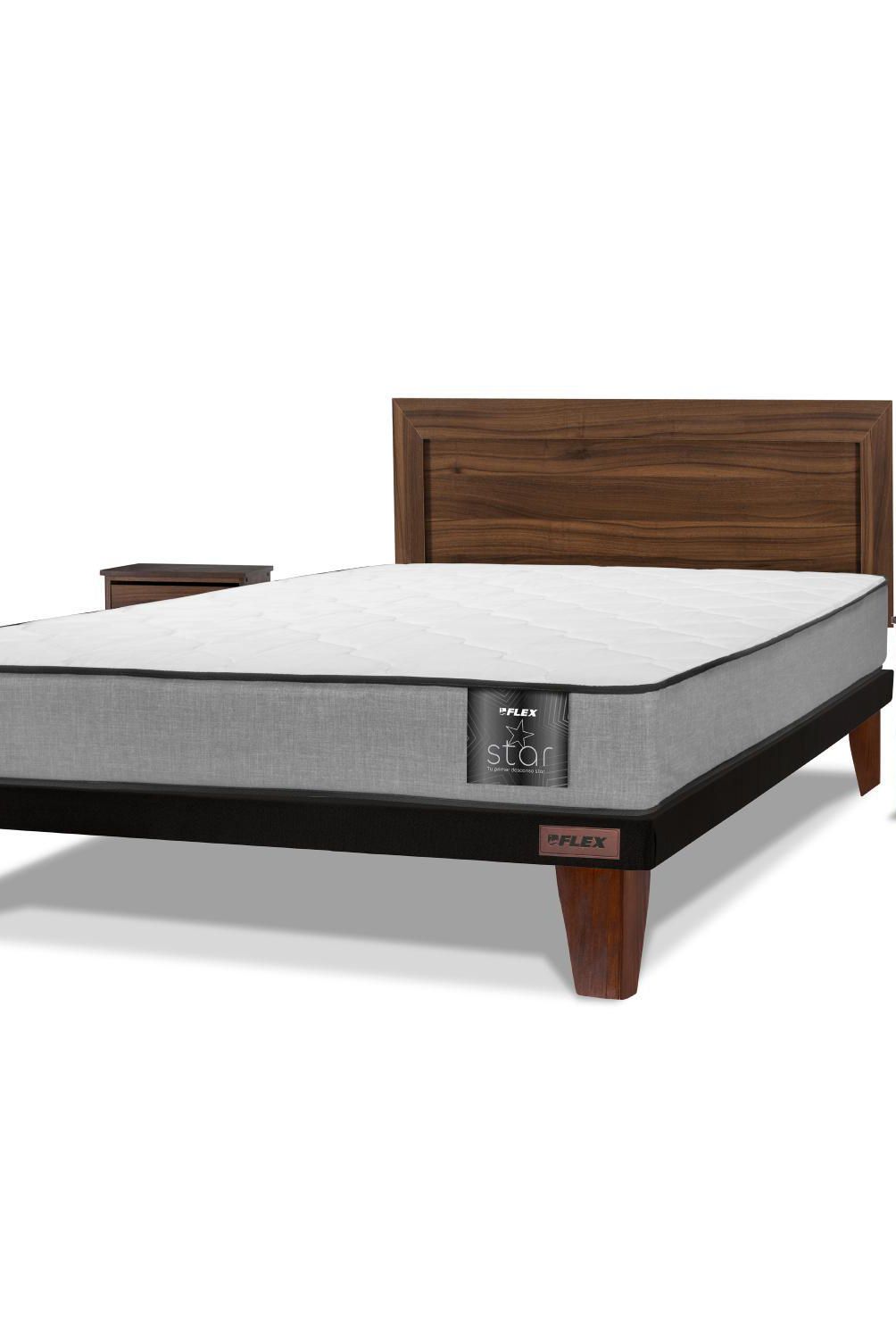 FLEX - Cama Europea Flat Star 2 Plazas Base normal 150x190 cm/Set Asturias
