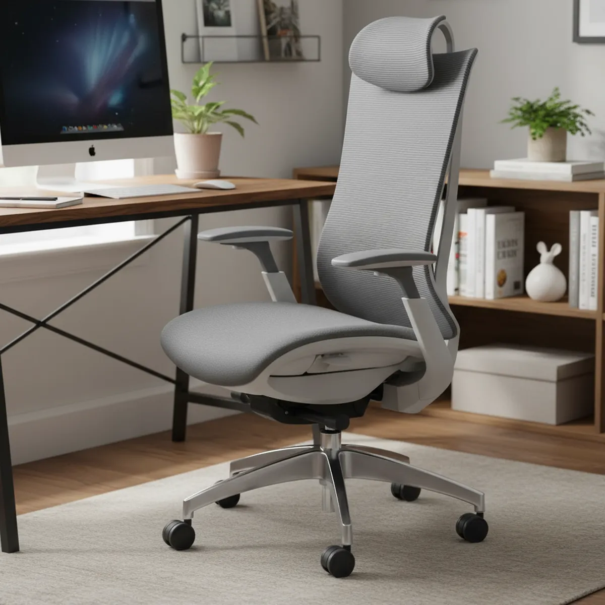 CONTATTO - Silla Escritorio Ejecutiva Ergonómica Ergorock Gris