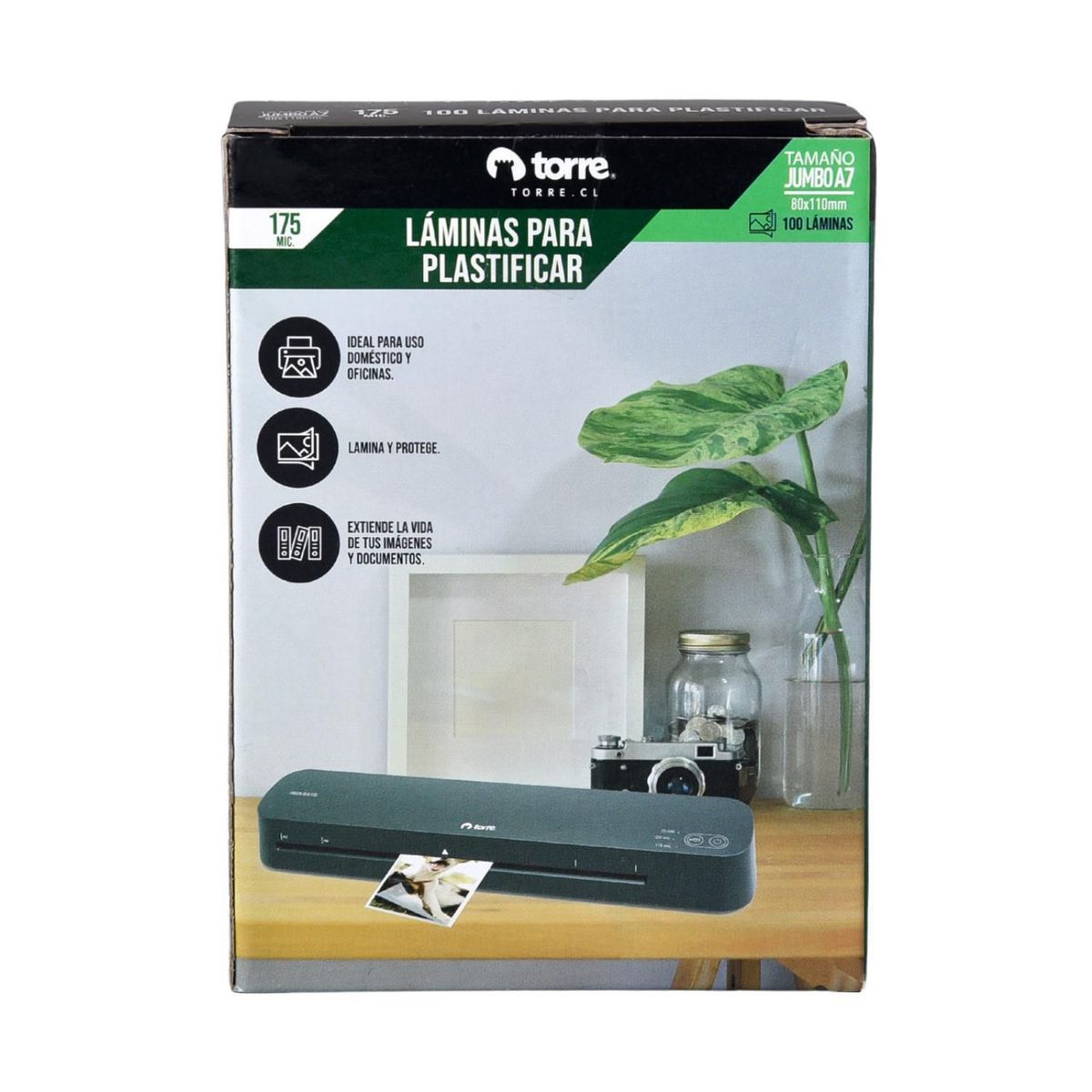 TORRE - Láminas Para Plastificar Jumbo A7 Tamaño 175 Micrones Torre