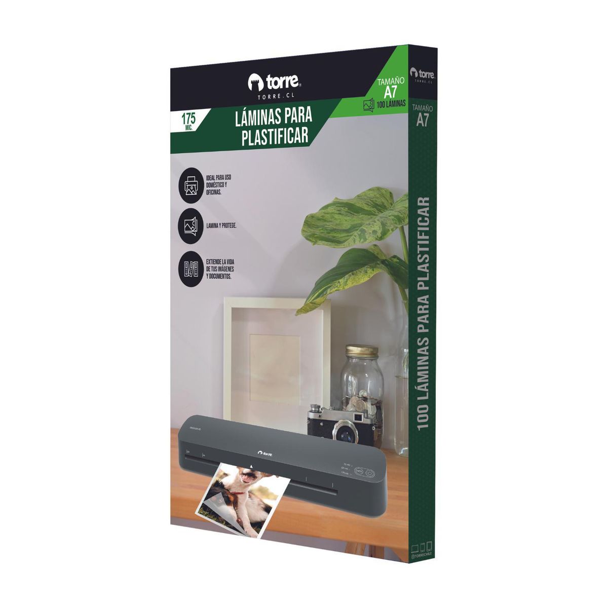 TORRE - Láminas Para Plastificar Jumbo A7 Tamaño 175 Micrones Torre