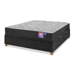 FLEX - Cama baul Therapedic Plus 2 plazas Negro