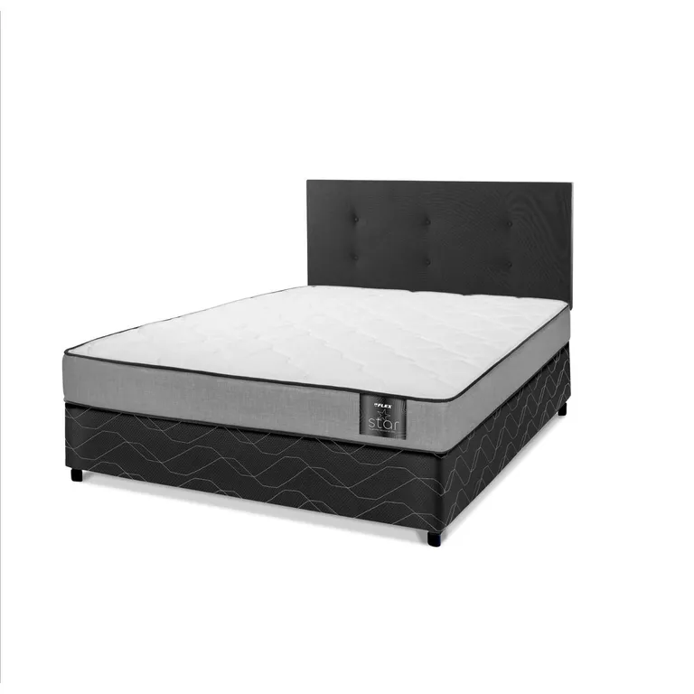 Cama Americana Star 2 Plazas/Respaldo Royal Negro