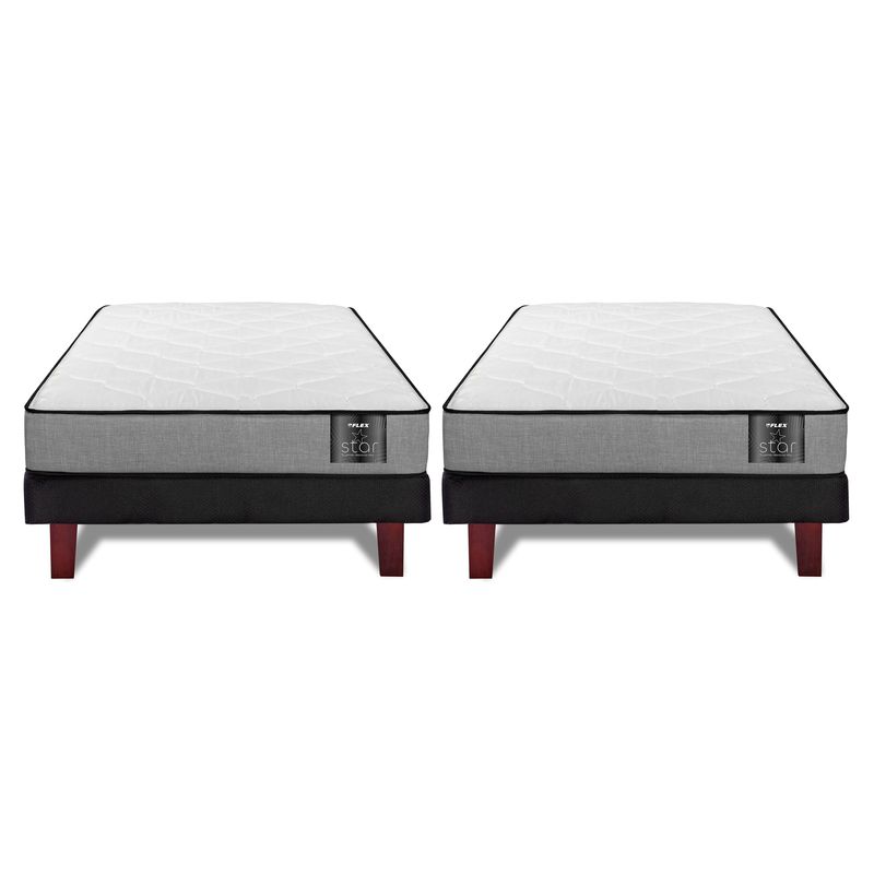FLEX - Duplex Cama Europea 1 plaza Star  Gris