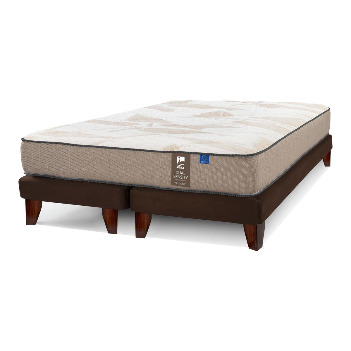 FLEX - Cama King Europea Dual Sensity Café
