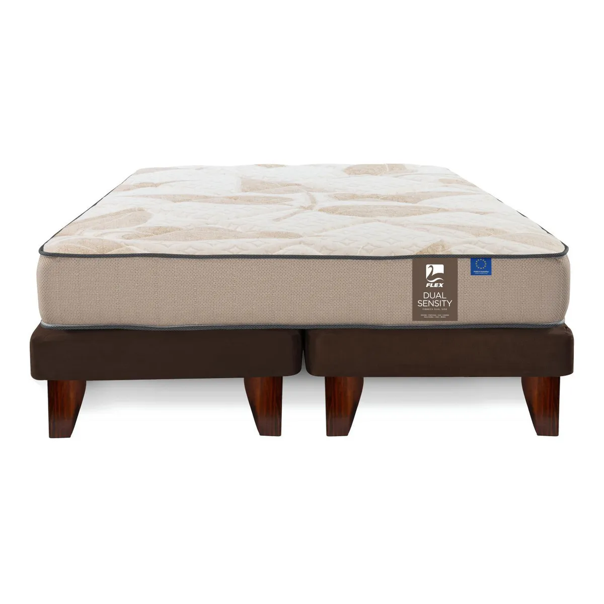 FLEX - Cama King Europea Dual Sensity Café