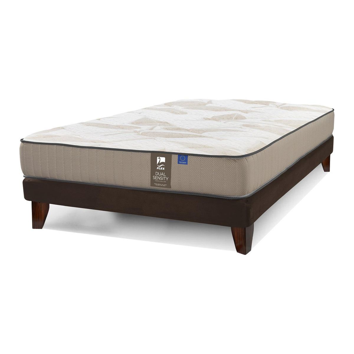 FLEX - Cama 1.5 plazas Europea Dual Sensity Café