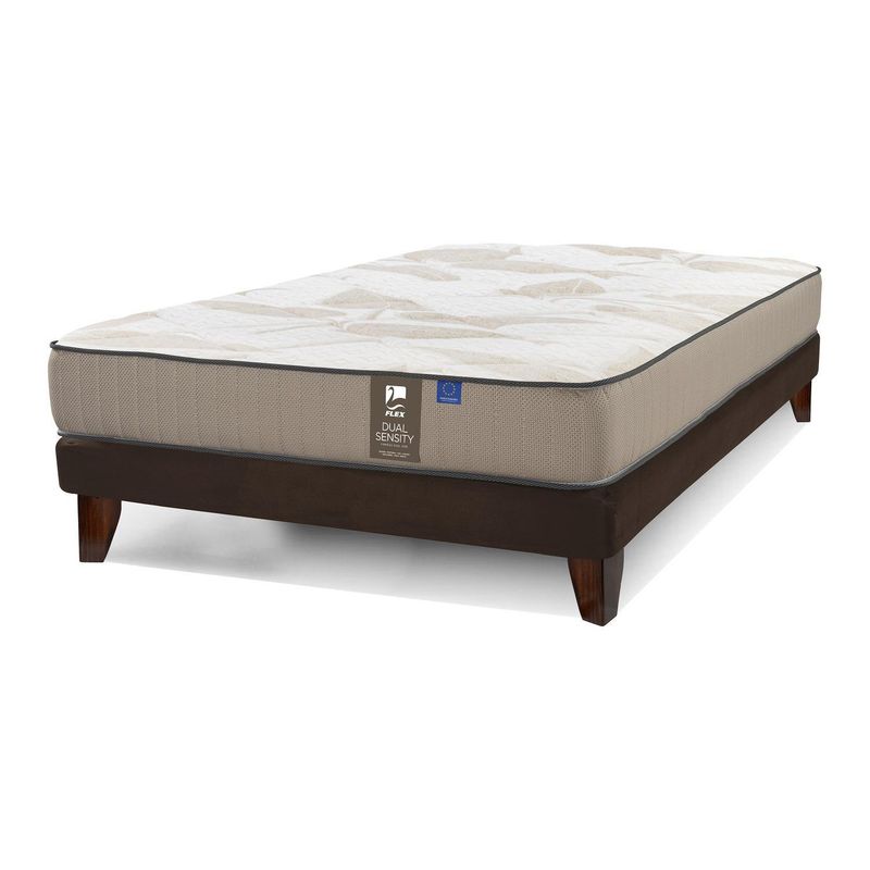 FLEX - Cama 1.5 Plazas Europea Dual Sensity Café
