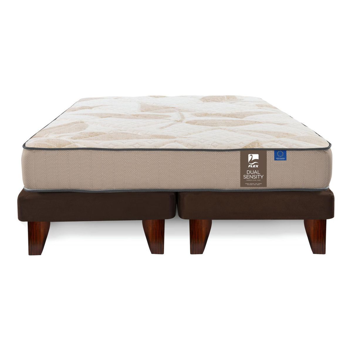 FLEX - Cama 2 plazas Europea Dual Sensity Café