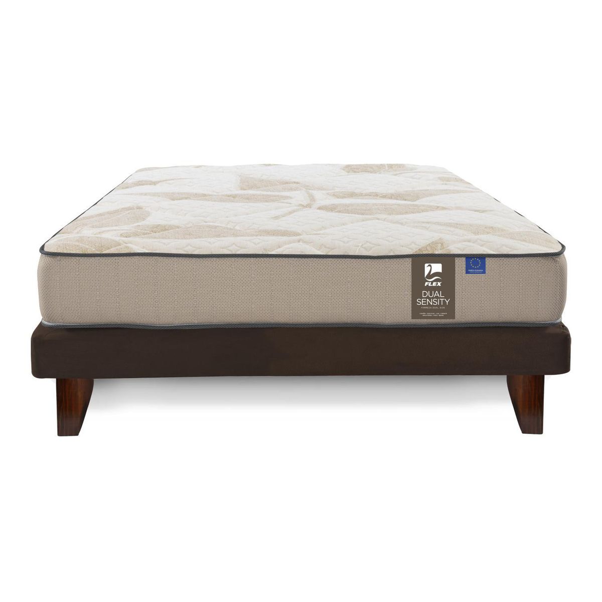 FLEX - Cama 2 plazas Europea Dual Sensity Café