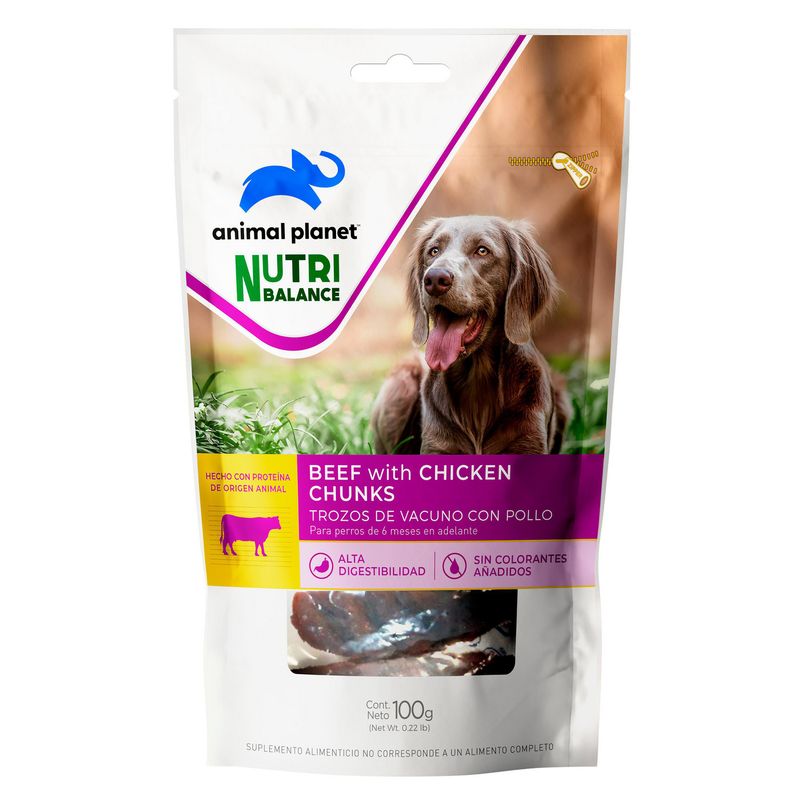 ANIMAL PLANET - Snack para Perro Adulto Vacuno 100 gr