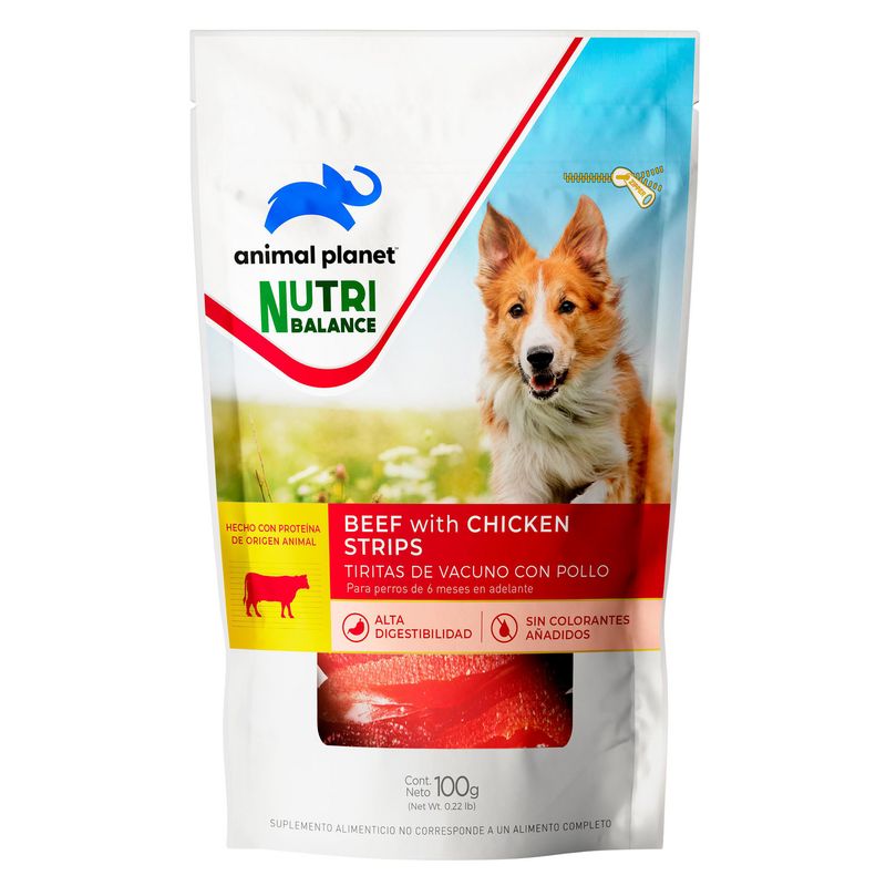 ANIMAL PLANET - Snack para Perro Adulto Vacuno 100 gr