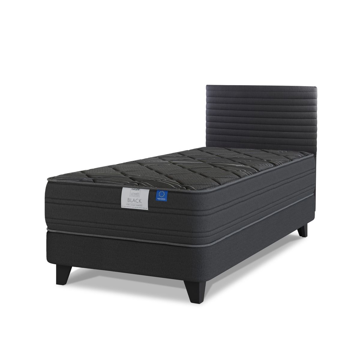 FLEX - Cama 1.5 plazas Europea Black Grafito