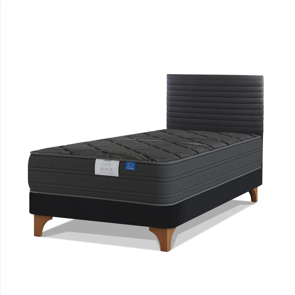 FLEX - Cama 1.5 plazas Europea Black Grafito