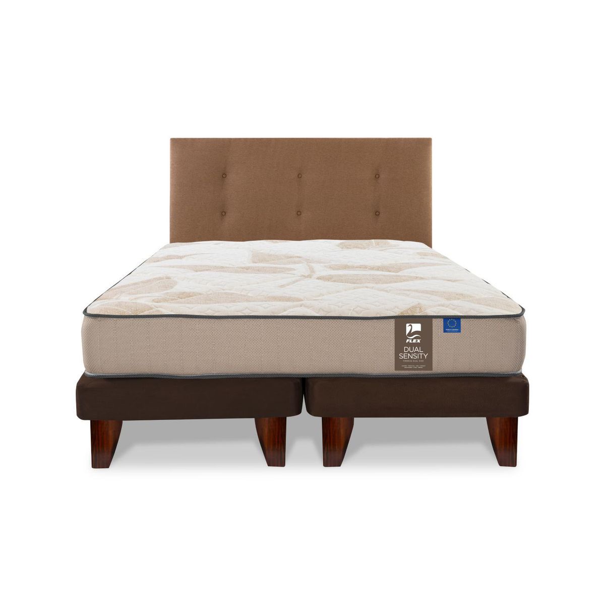 FLEX - Cama 2 plazas Europea Dual Sensity Café