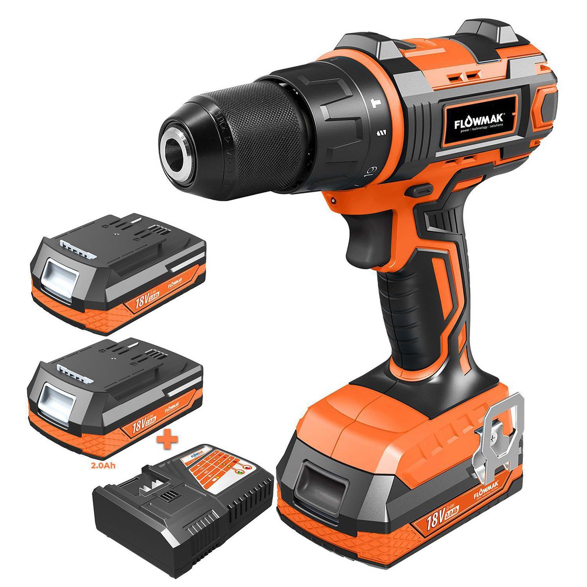 FLOWMAK - Taladro Percutor 13 mm 18 V 18 V