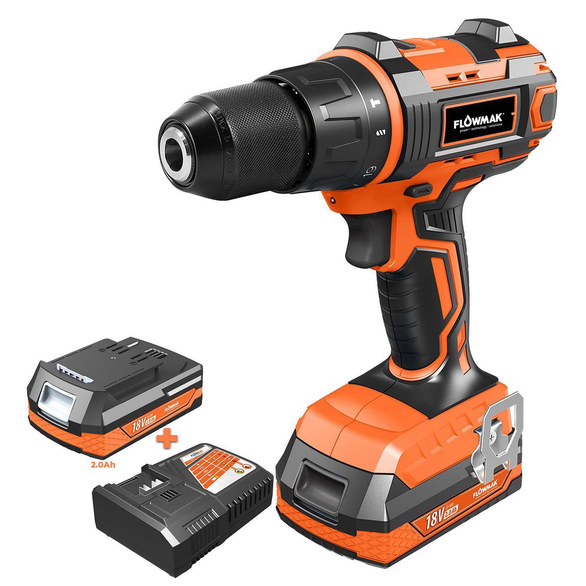 FLOWMAK - Taladro Percutor 13 mm 18 V 220 V