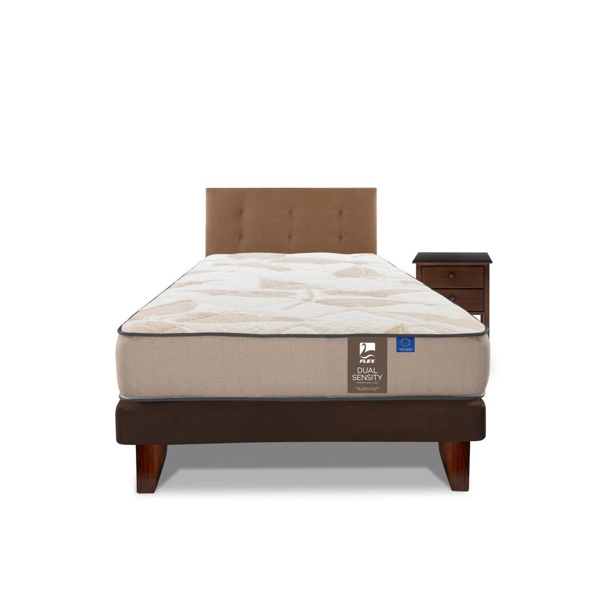 FLEX - Cama 1.5 plazas Europea Dual Sensity Café