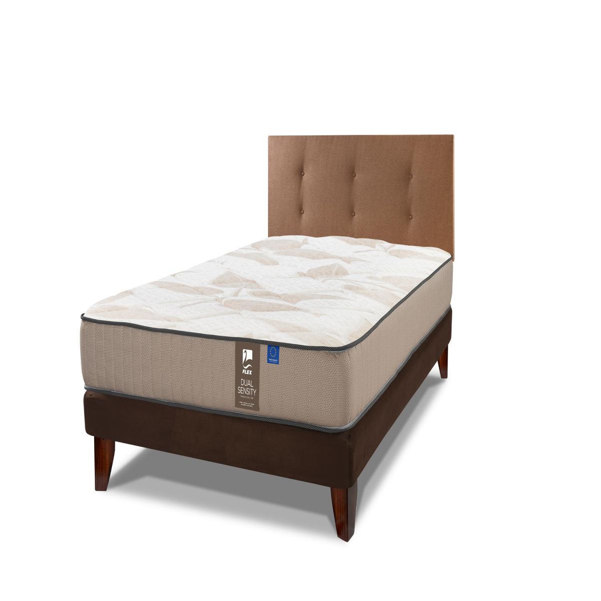 FLEX - Cama 1.5 plazas Europea Dual Sensity Café