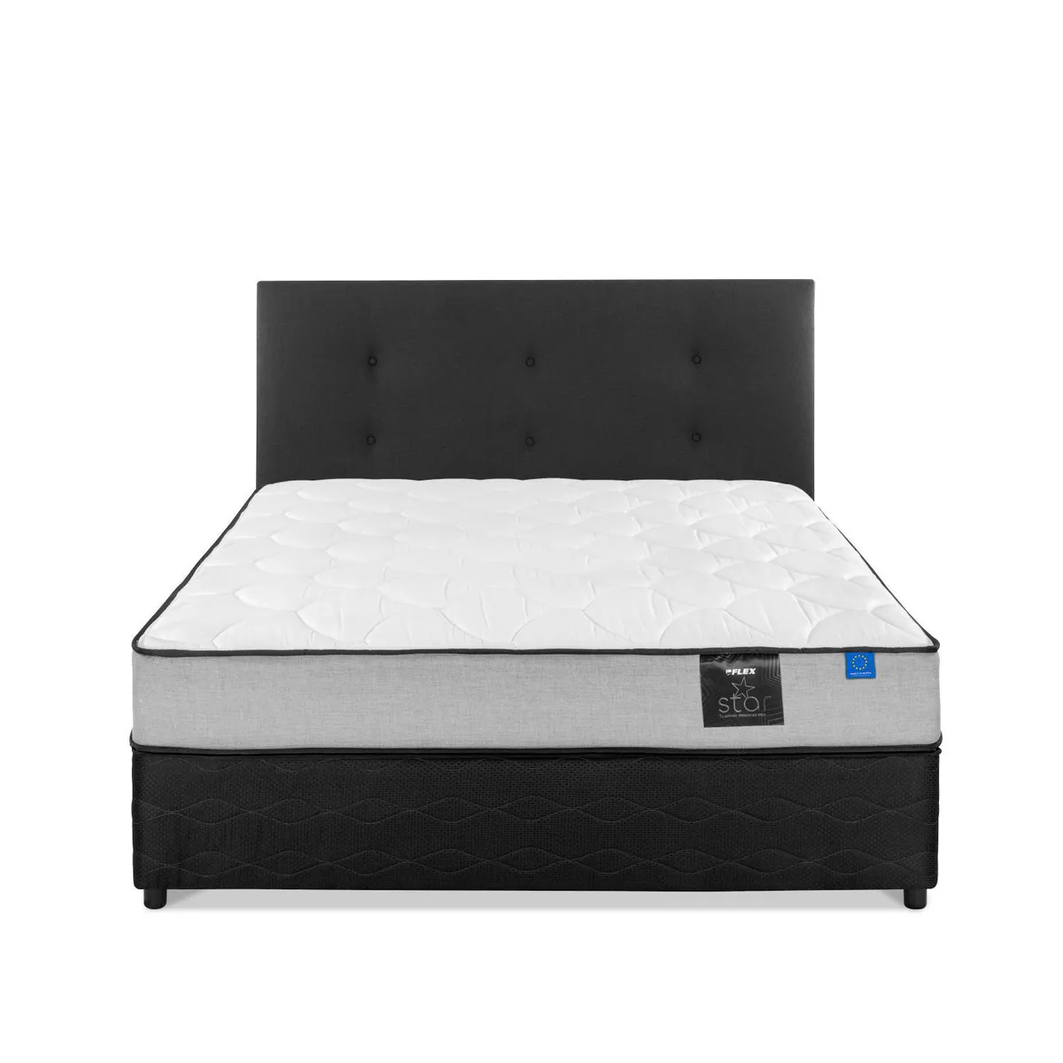 FLEX - Cama 2 plazas Americana Star Gris