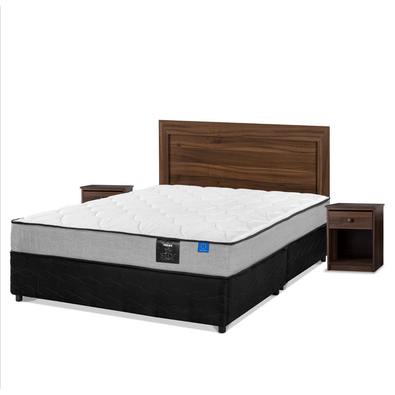 FLEX - Cama 2 Plazas Americana Star Gris