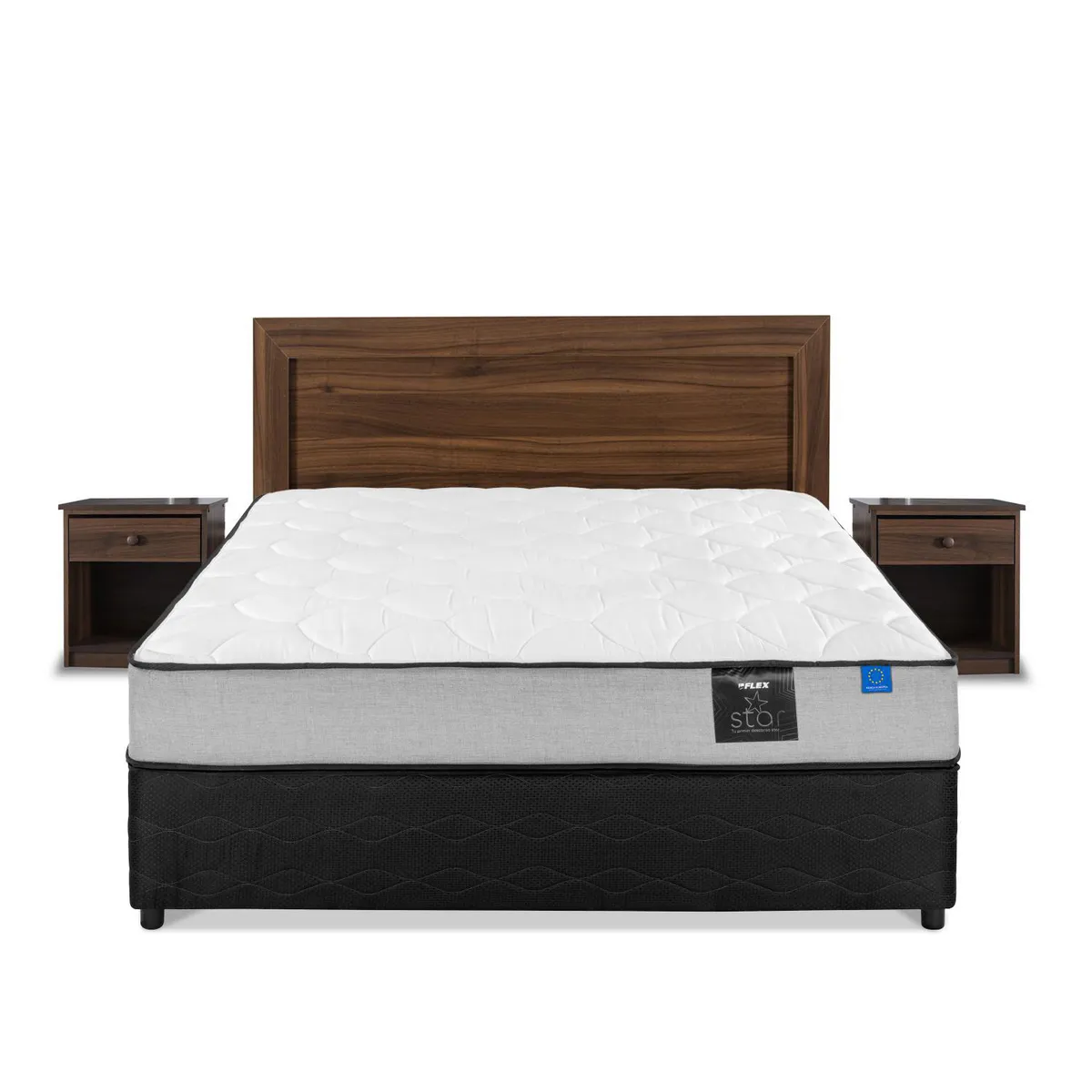 FLEX - Cama 2 plazas Americana Star Gris