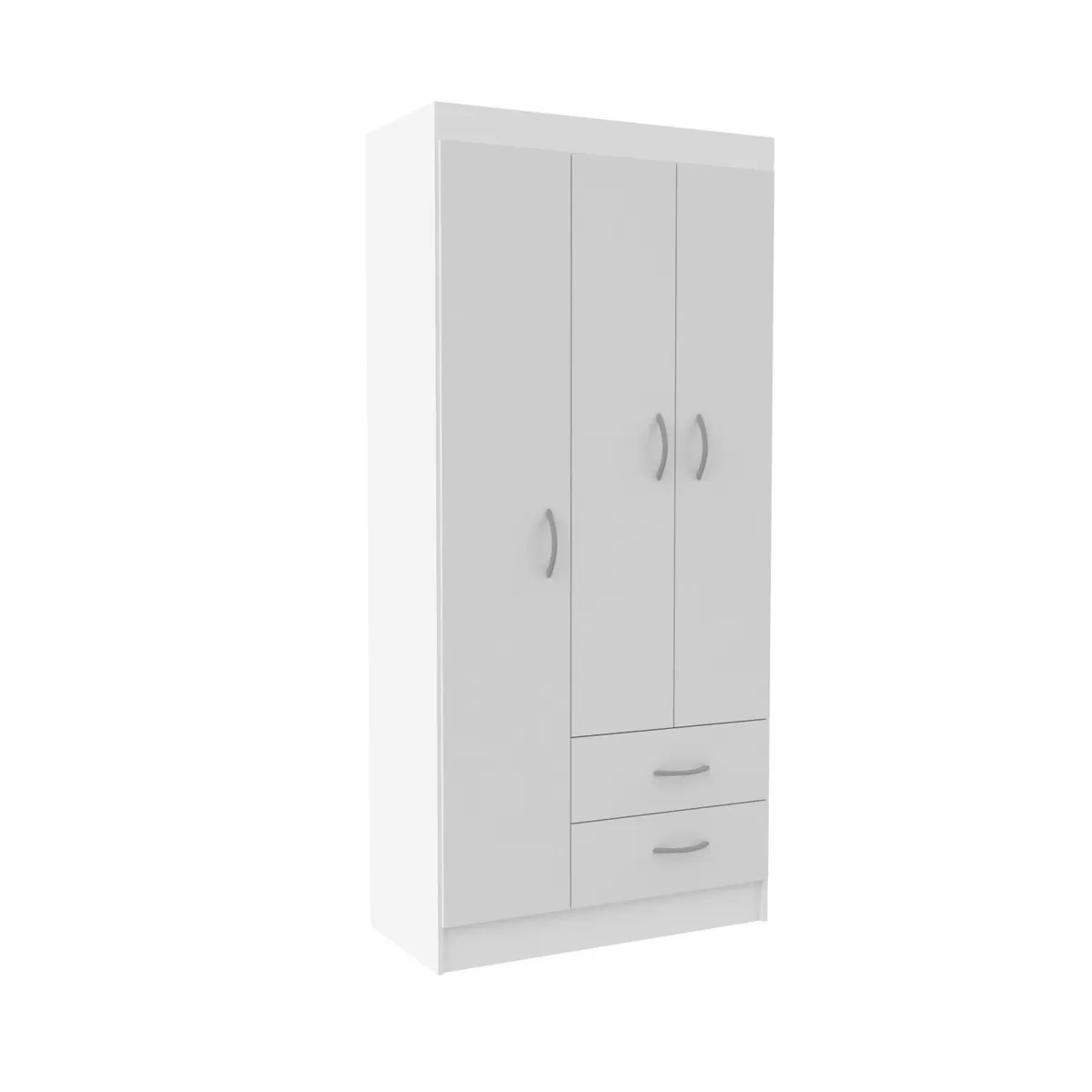 STANFORD - Clóset 3 Puerta(s) 2 Cajón(es) 3 Repisa(s) 81x175x39.2 cm Blanco