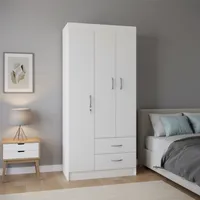 Clóset 3 Puerta(s) 2 Cajón(es) 3 Repisa(s) 81x175x39.2 cm Blanco