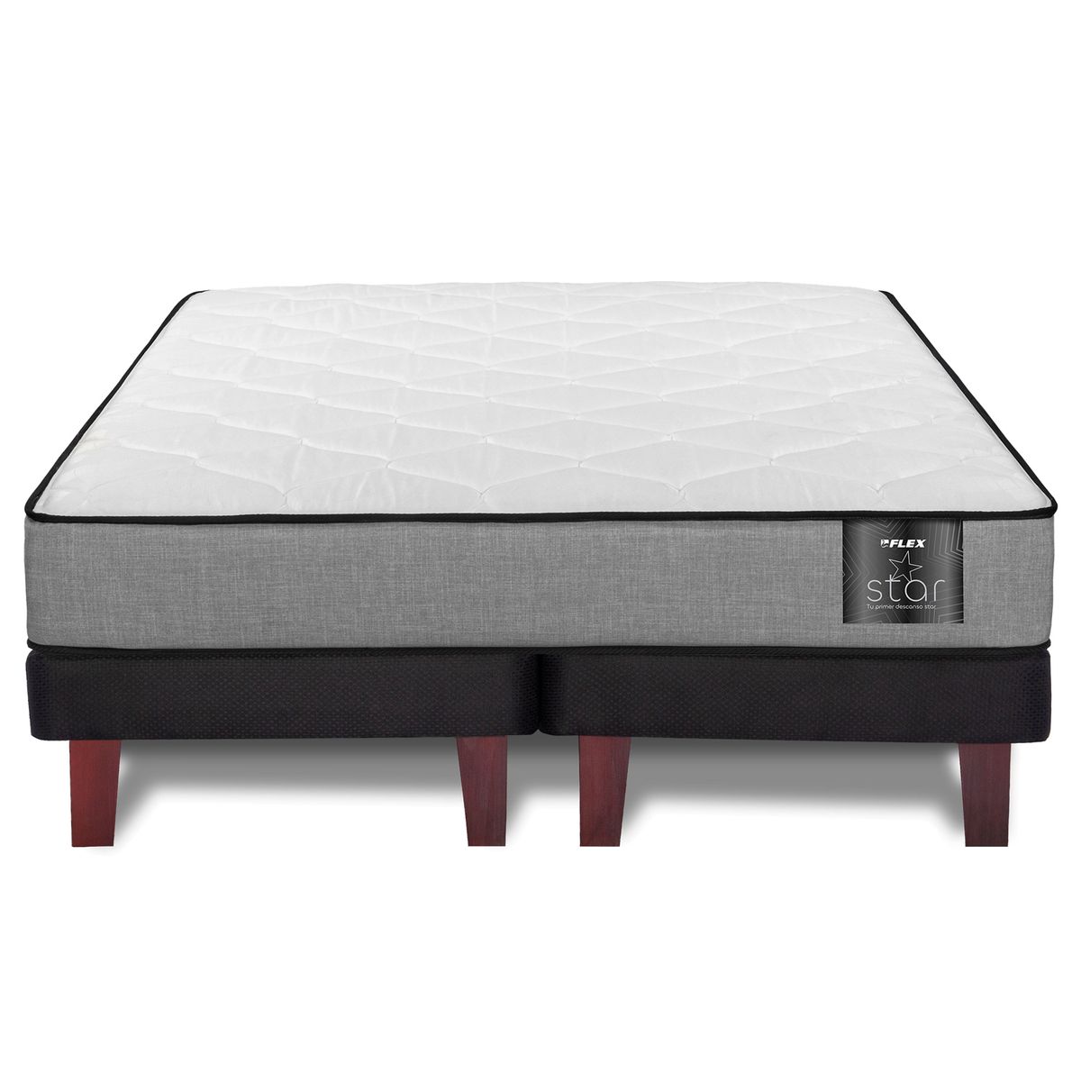 FLEX - Cama 2 plazas Europea Star Gris