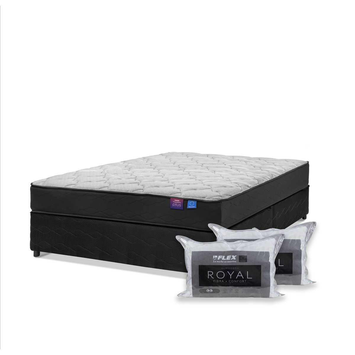 FLEX - Cama 2 plazas Americana Therapedic Plus Negro