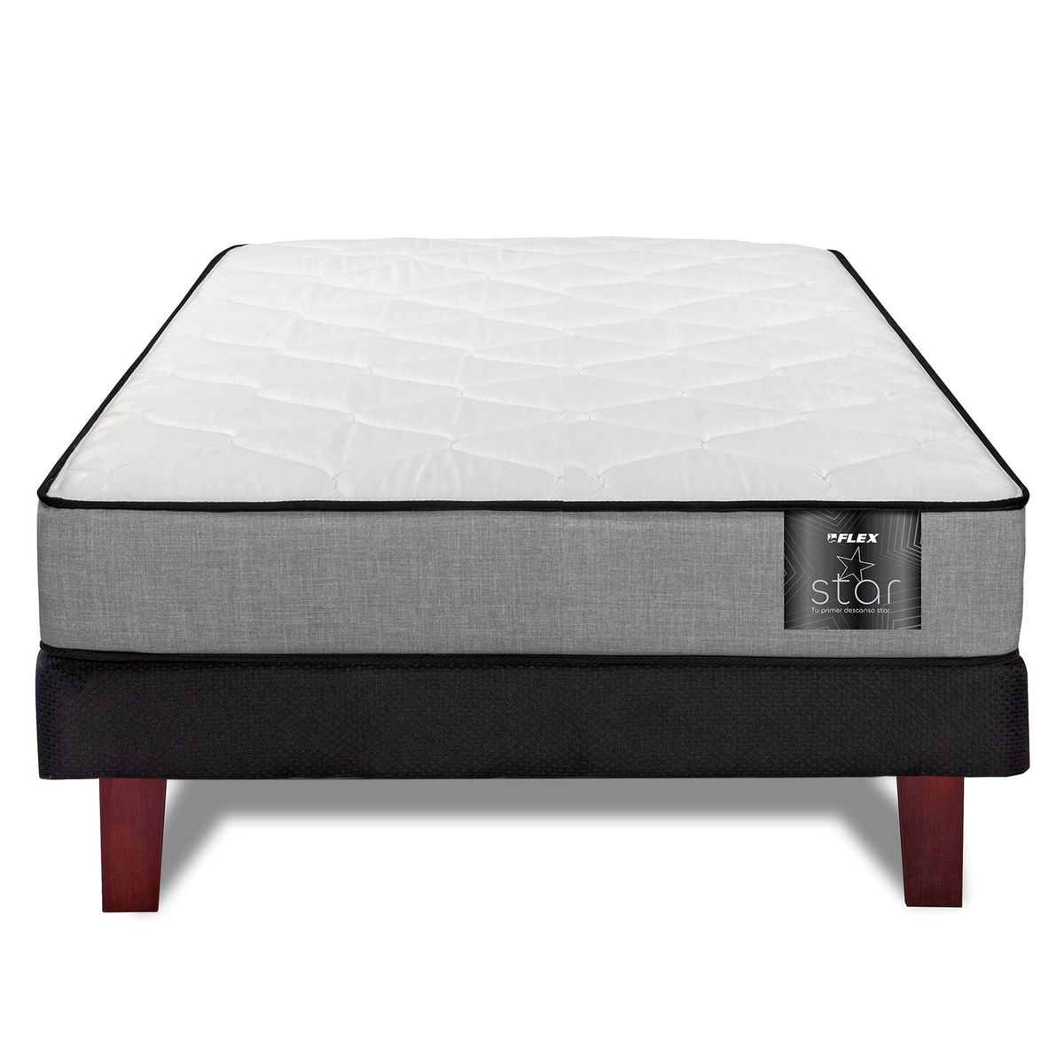 FLEX - Cama 1.5 plazas Europea Star Gris