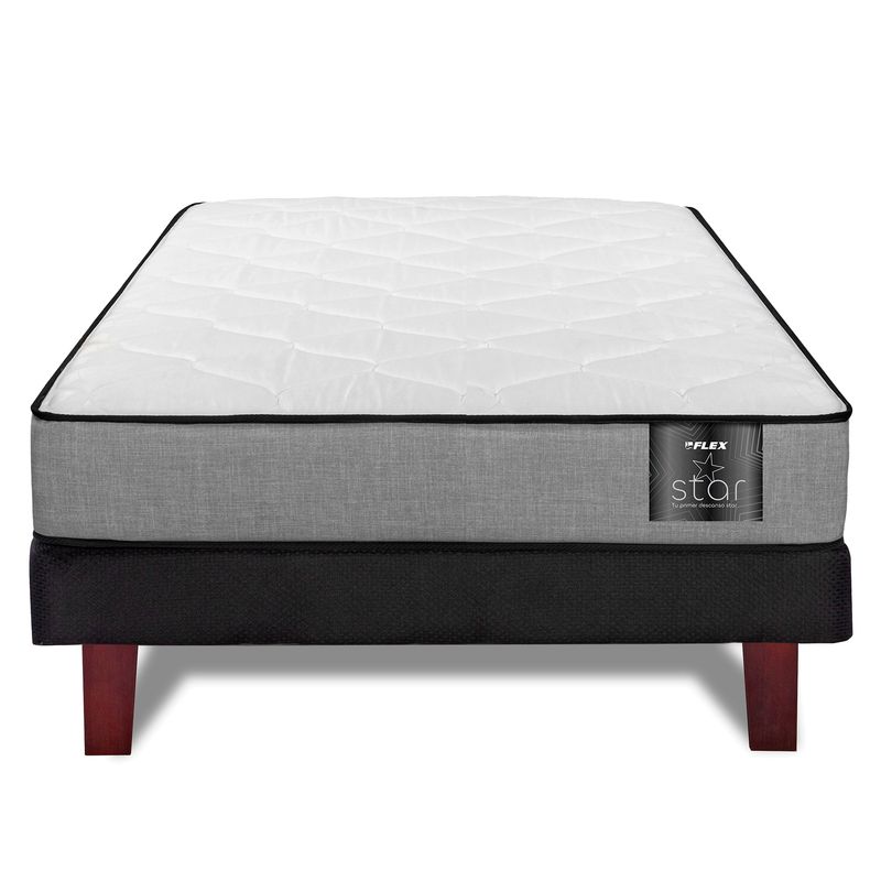 FLEX - Cama 1.5 Plazas Europea Star Gris