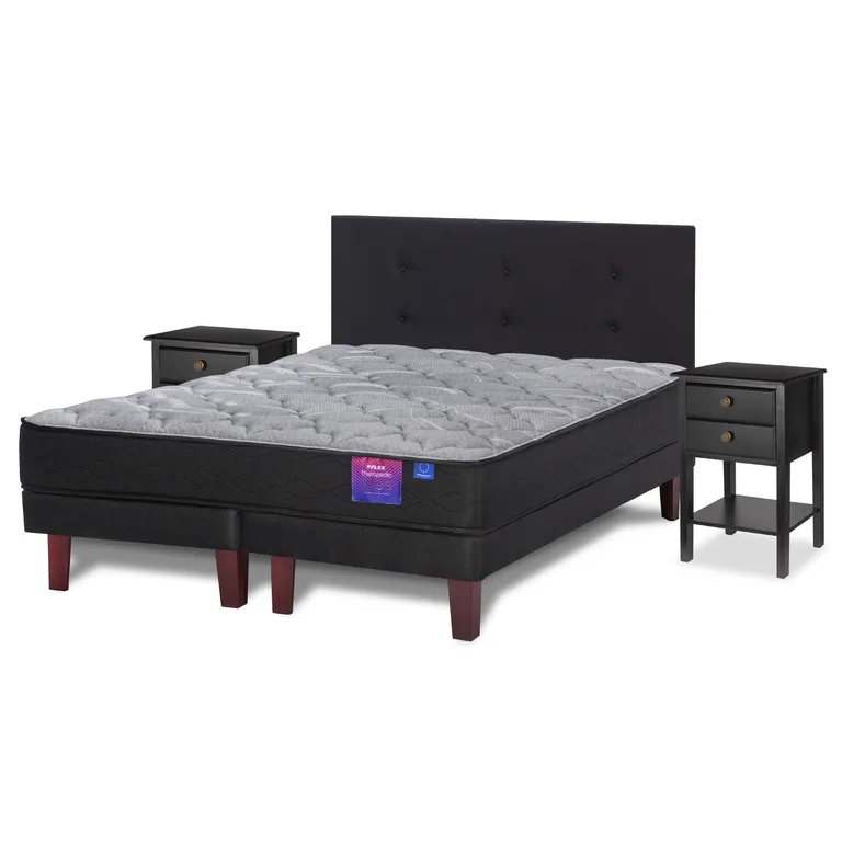Cama King Europea Therapedic Plus Negro