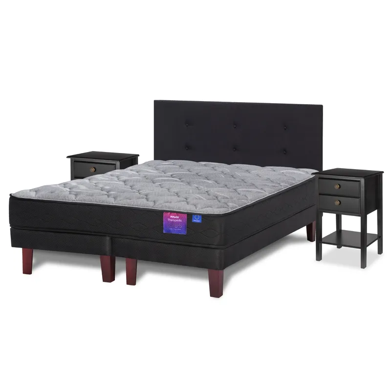 FLEX - Cama King Europea Therapedic Plus Negro