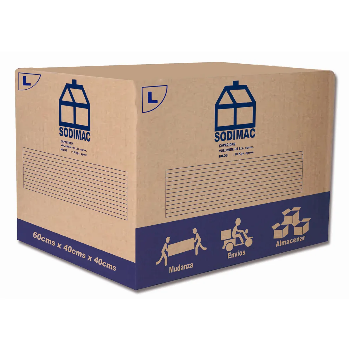 SODIMAC - Pack 5 Cajas Corrugado 60 X 40 Cm