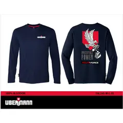 UBERMANN - Polera manga larga Azul M