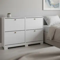 ONESSTA - Zapatera MDP 2 Nivel(es) 135x92x30 cm Blanco