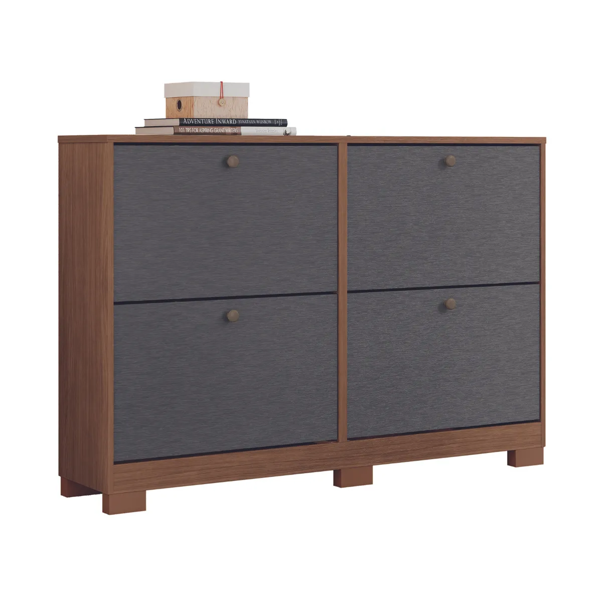 ONESSTA - Zapatera MDP 2 Nivel(es) 135x92x30 cm Grafito