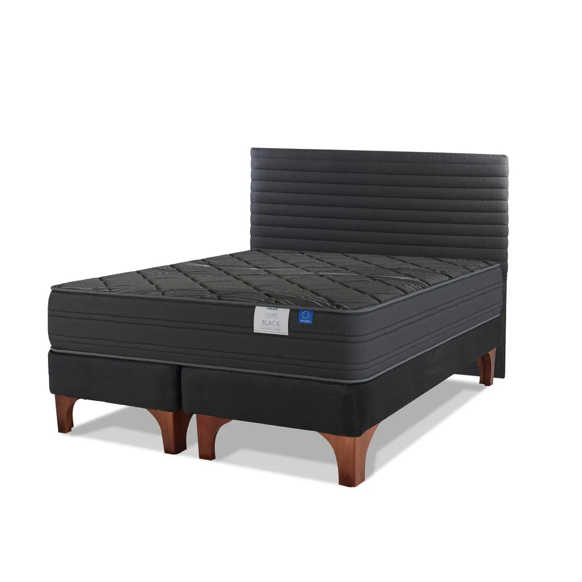 FLEX - Cama 2 plazas Europea Black Grafito