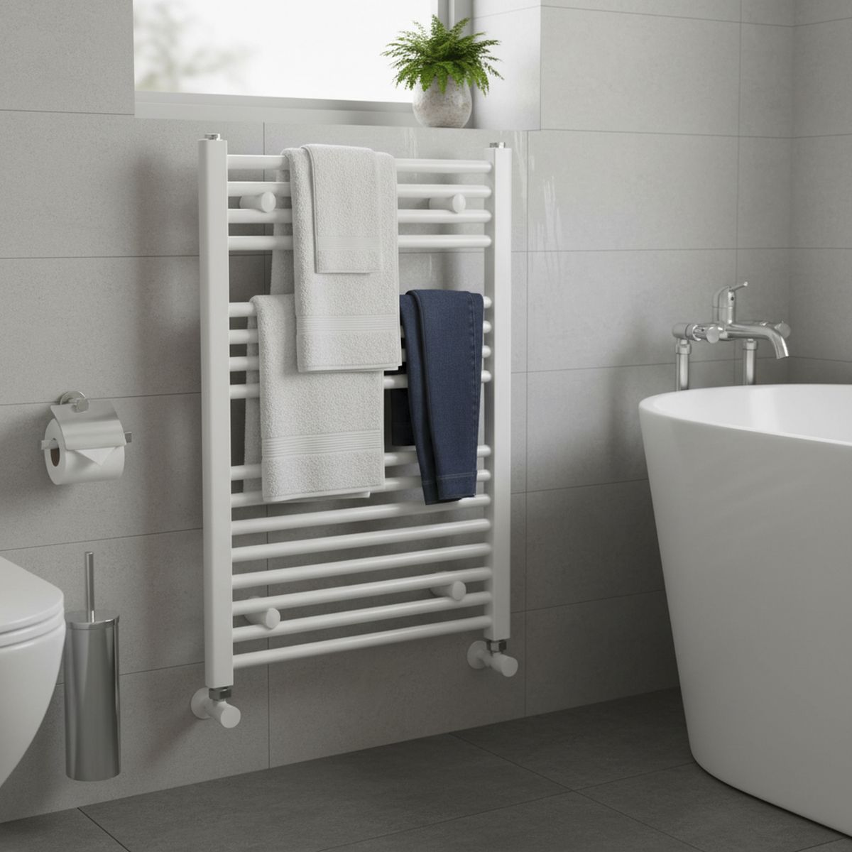GENERICO - Toallero Acero Blanco 500x1400 mm