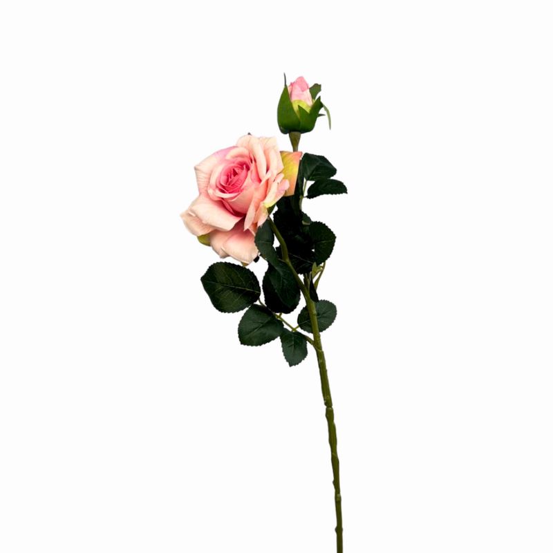FLORACENTER - Rosa spray artificial 45cm rosado