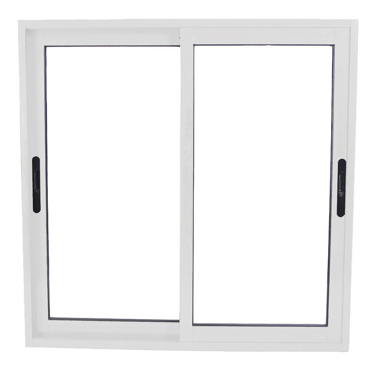 TERMOHOME - Ventana Aluminio Corredera 100x100 cm Vidrio Termopanel Blanco