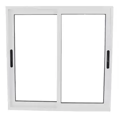 TERMOHOME - Ventana Aluminio Corredera 120x120 cm Vidrio Termopanel Blanco