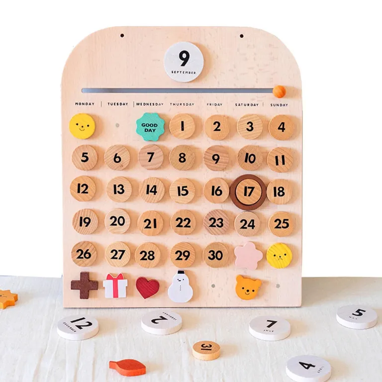 Calendario Didáctico Educativo Montessori Niños