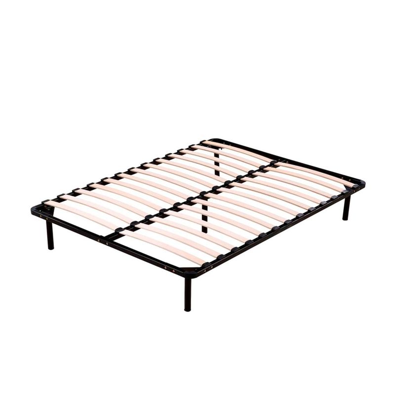 HOGADREAMS - Base de Cama Metálica Bekvan 2 plazas Negro